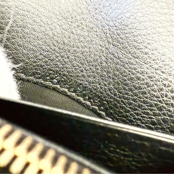 New Gucci G Blondie leather crossbody shoulder bag wallet with gold Chain, black - Picture 4 of 10